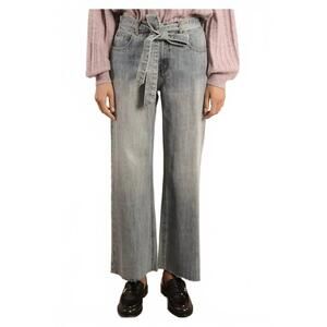 NEW MOLLY BRACKEN belted denim pants in blue